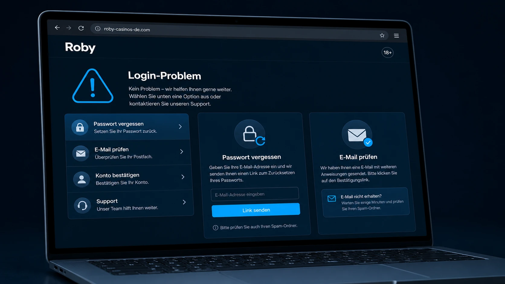 Probleme beim Roby Casino Login lösen